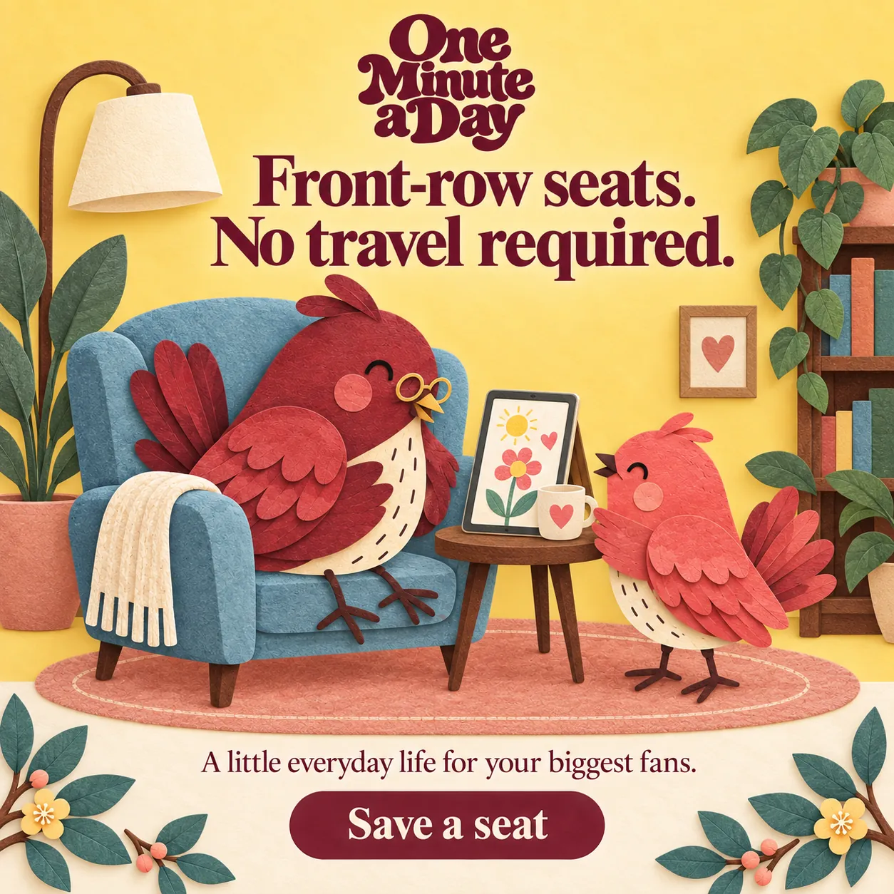 Front-row seats. No travel required. A little everyday life for your biggest fans.