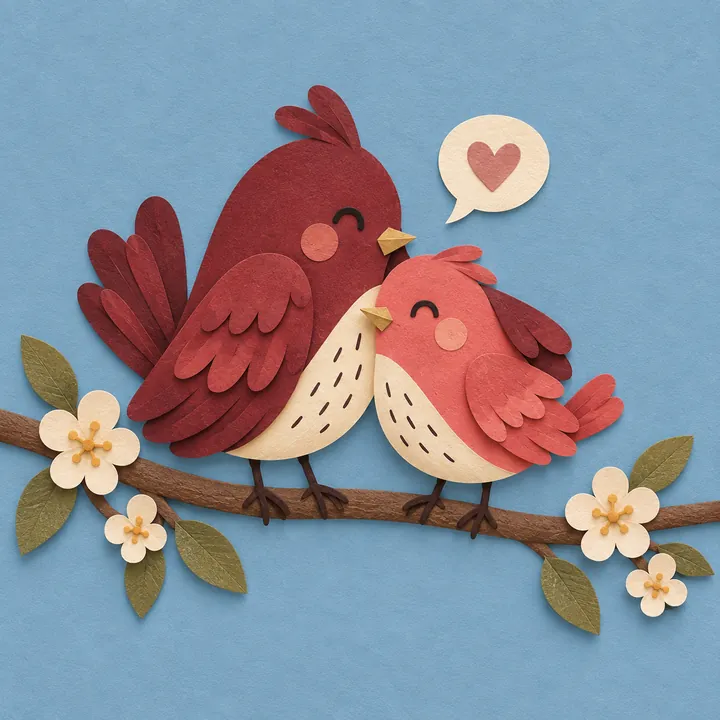 Paper birds illustrating Checking in on you