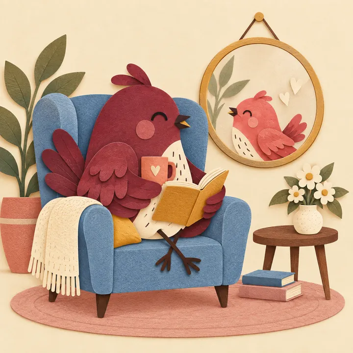 Paper birds illustrating A Little More Me